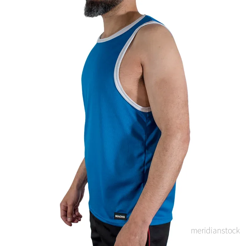 MACHO - CMV002 BLUE GYM T-SHIRT L/XL - Bild 3