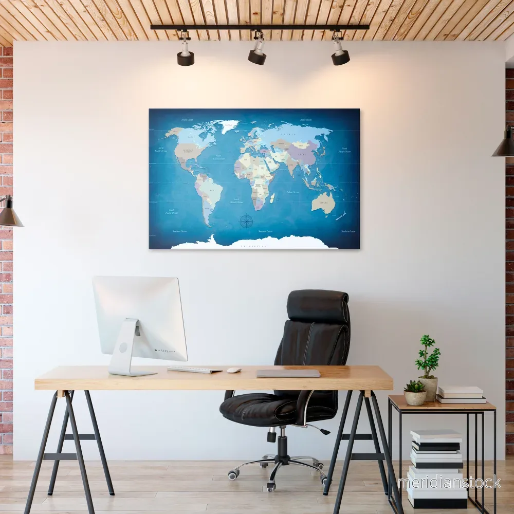 MAP OF DISCOVERY Horizontal Canvas Print - Bild 2