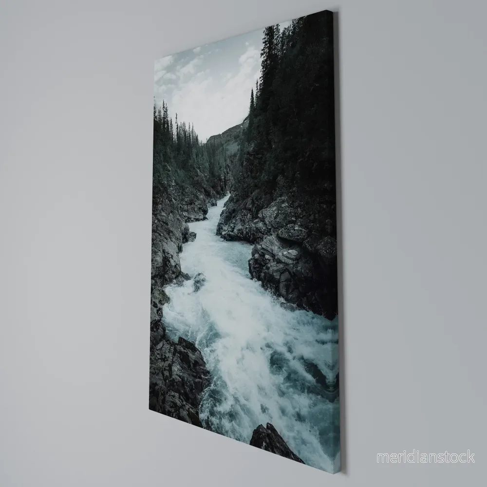 RUSHING REFLECTIONS Vertical Canvas Print - Bild 3