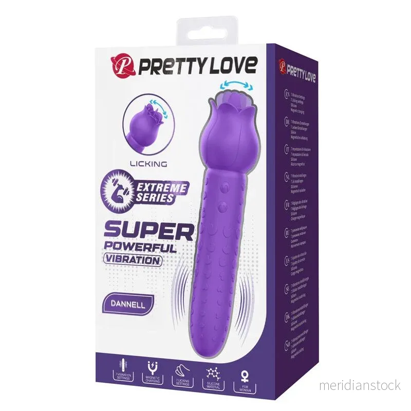 PRETTY LOVE - DANNELL RECHARGEABLE ORAL AND CLITORAL STIMULATOR VIBRATOR PURPLE - Bild 3