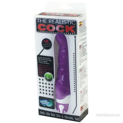 BAILE Realistic Vibrator Violet - 10 Rhythms Sensation Cock