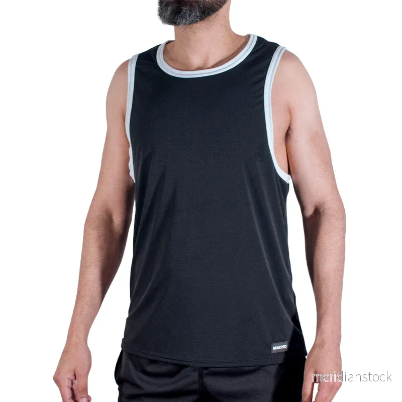 MACHO - CMV004 BLACK GYM T-SHIRT S/M - Bild 2