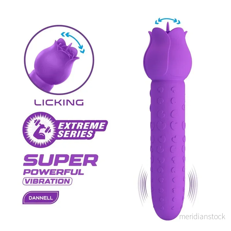 PRETTY LOVE - DANNELL RECHARGEABLE ORAL AND CLITORAL STIMULATOR VIBRATOR PURPLE - Bild 2