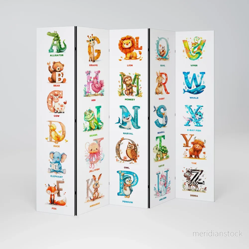 JOYFUL LETTERS Dekorativ rumsavdelare – 5 paneler - Bild 2