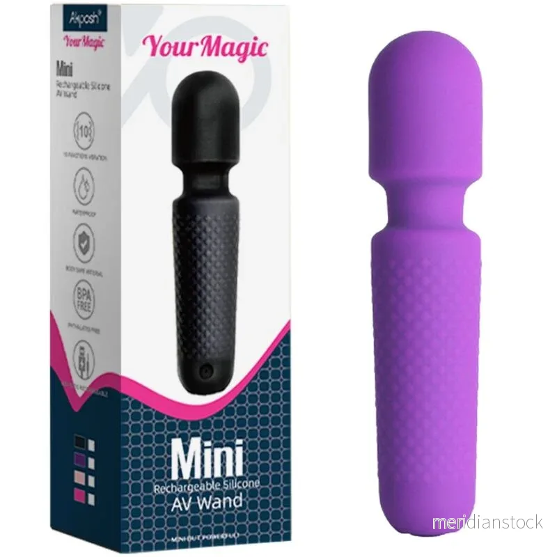 ARMONY - YOUR MAGIC MASSAGER & VIBRATOR RECHARGEABLE 10 VIBRATIONS WAND DOTS PURPLE - Bild 3