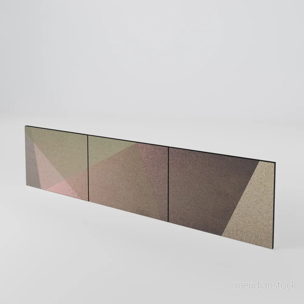 BEIGE GEOMETRY Luckset med 3 dörrar till TV-bänk - Bild 2