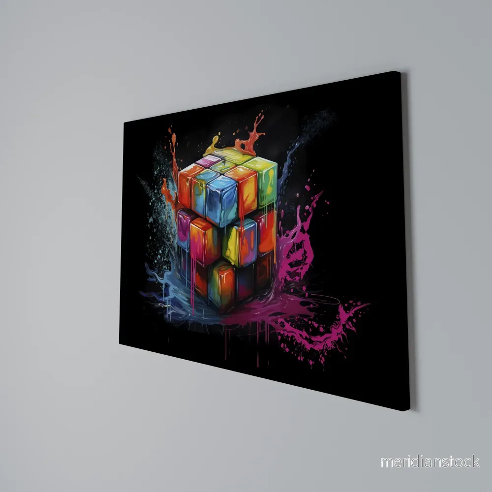 CUBE FUSION Horizontal Canvas Print - Bild 3