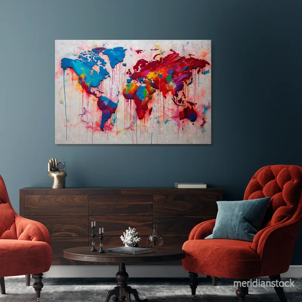 ARTISTIC ATLAS Horizontal Canvas Print - Bild 2