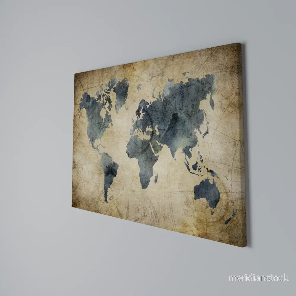 VINTAGE WORLDVIEW Horizontal Canvas Print - Bild 3