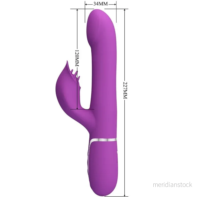 PRETTY LOVE - 4 IN 1 MULTIFUNCTION VIBRATOR & STIMULATOR PURPLE - Bild 3