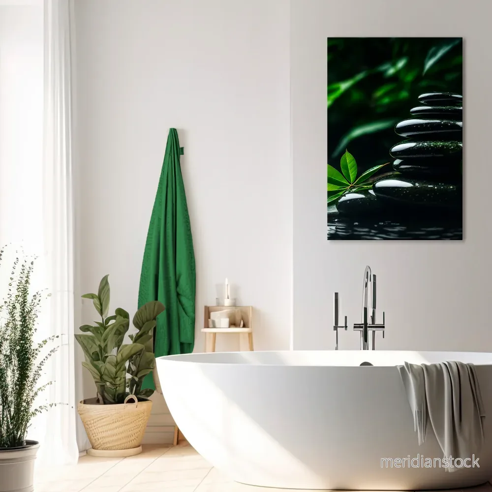 HARMONY STONES Vertical Canvas Print