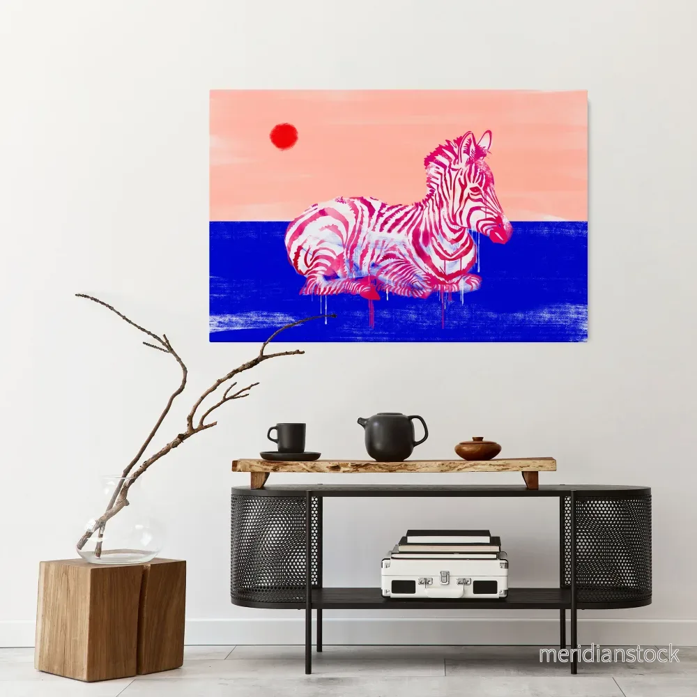 FANCIFUL ZEBRA Horizontal Canvas Print - Bild 2