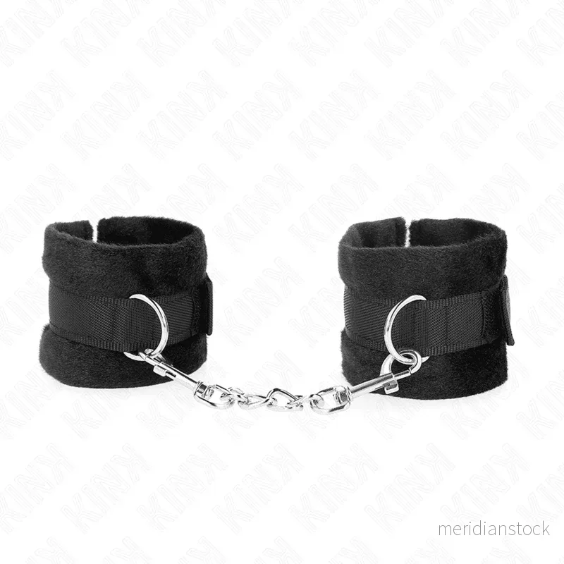 KINK - BEGINNER FUR HAND CUFFS BLACK 30 X 7 CM - Bild 3