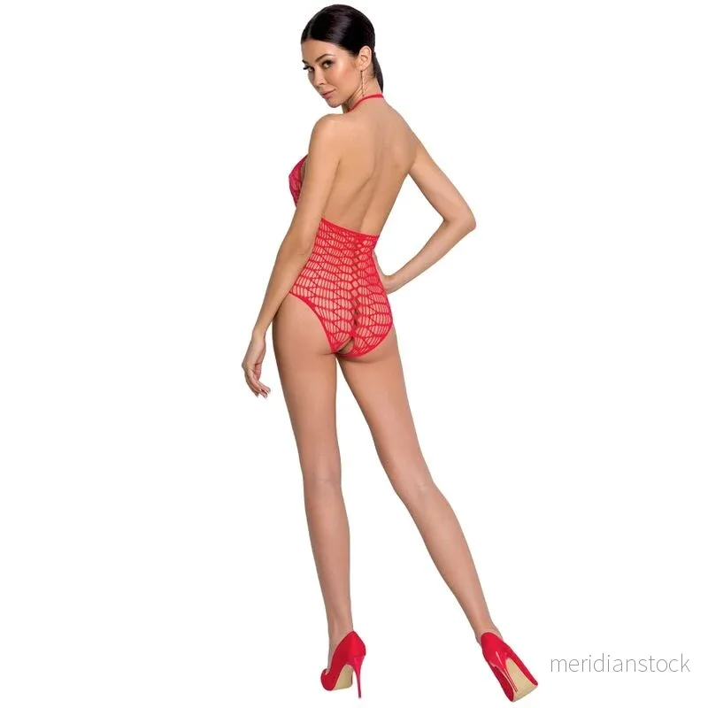 PASSION - WOMAN BS087 RED BODYSTOCKING ONE SIZE - Bild 2