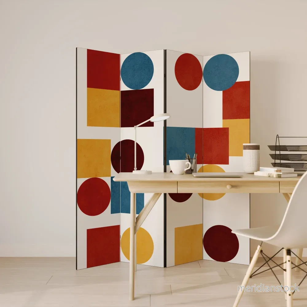 GEOMETRIC PUZZLE Rumsavdelare 4 paneler - Bild 3