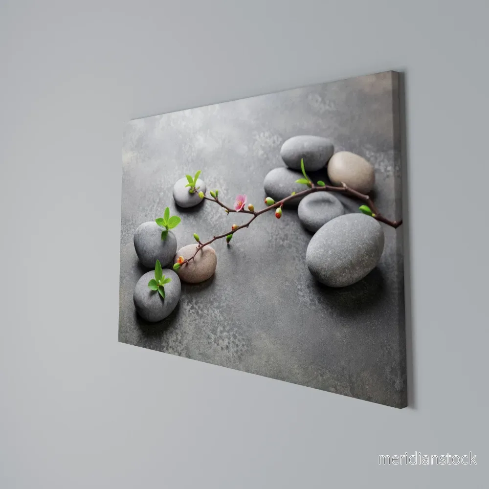STONES AND BLOSSOMS Horizontal Canvas Print - Bild 3