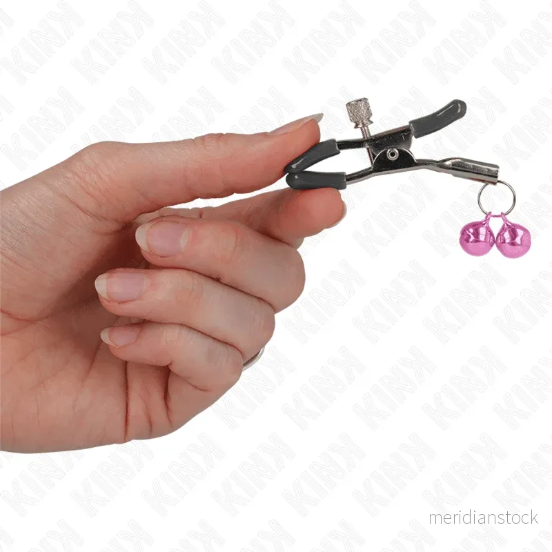 KINK - DOUBLE BELL NIPPLE CLAMP PINK 6 CM - Bild 3
