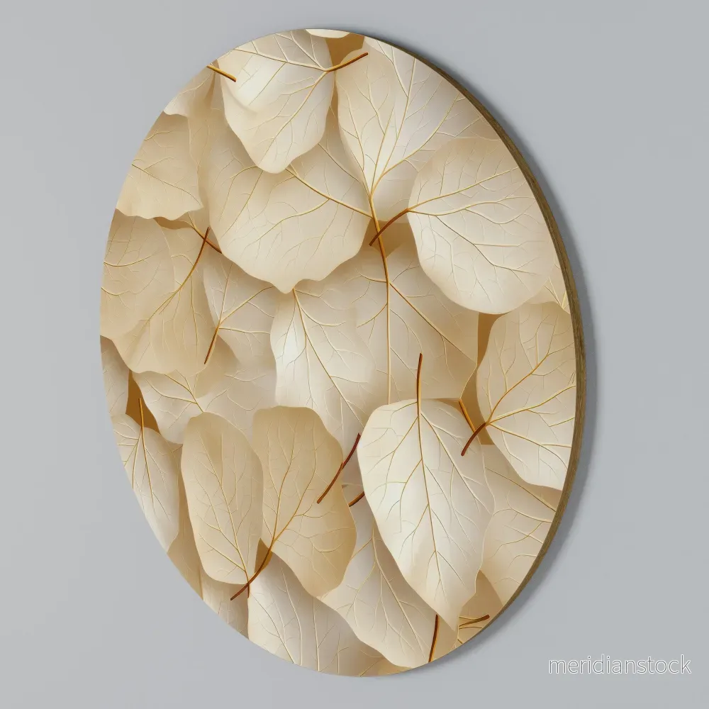 VELLUM LEAF SYMPHONY Rund väggdekor