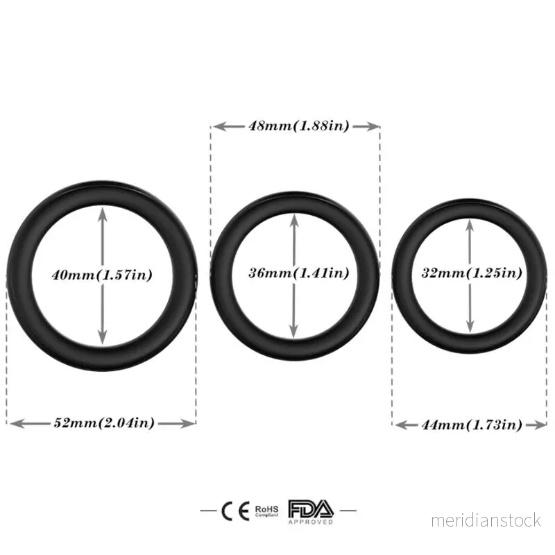 ARMONY - TRIPLE SILICONE RING BLACK - Bild 3