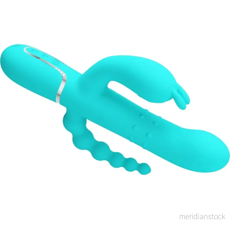 PRETTY LOVE - CAMMY 4 IN 1 MULTIFUNCTION TRIPPLE RABBIT VIBRATOR BLUE - Bild 3