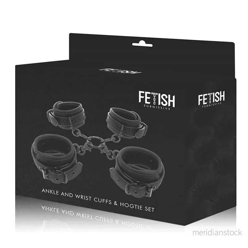 FETISH SUBMISSIVE - SET OF HAND AND ANKLE HANDCUFFS WITH NOPRENE LINING - Bild 2