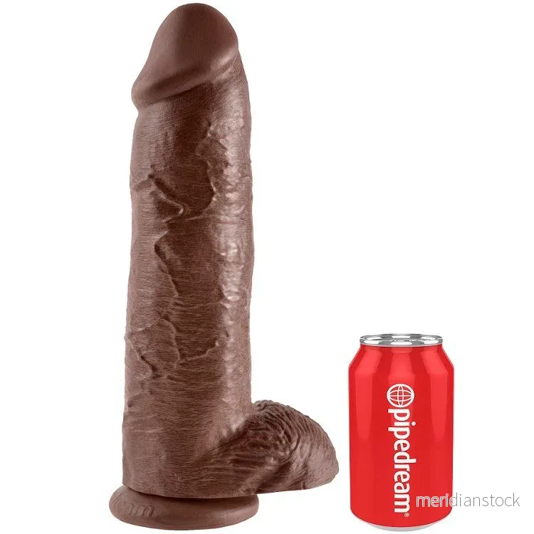 KING COCK - DILDO BROWN WITH BALLS 30.48 CM