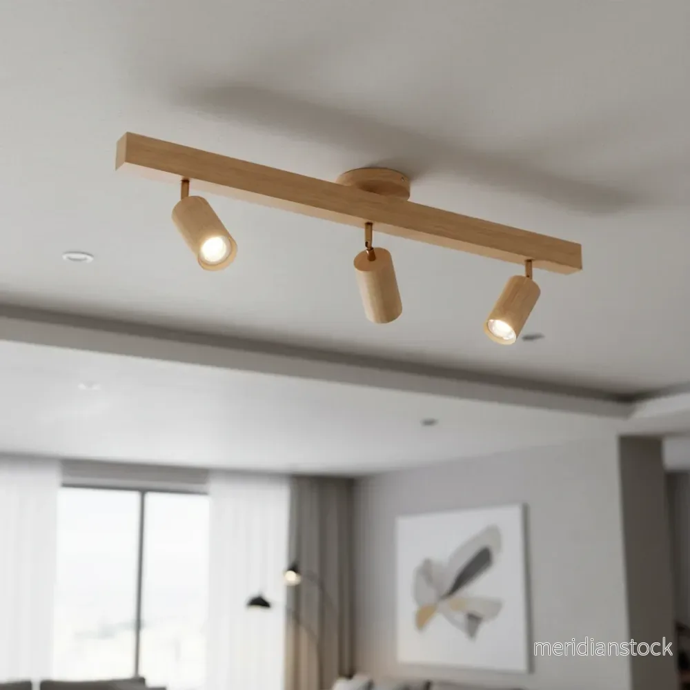 Justerbar spotlampa i trä - Ecobeam
