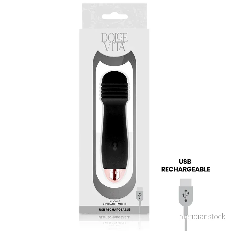 DOLCE VITA - RECHARGEABLE VIBRATOR THREE BLACK 7 SPEED - Bild 2
