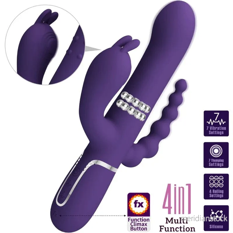 PRETTY LOVE - CAMMY TRIPLE VIBRATOR MULTIFUNCTION 4 IN 1 PURPLE - Bild 3