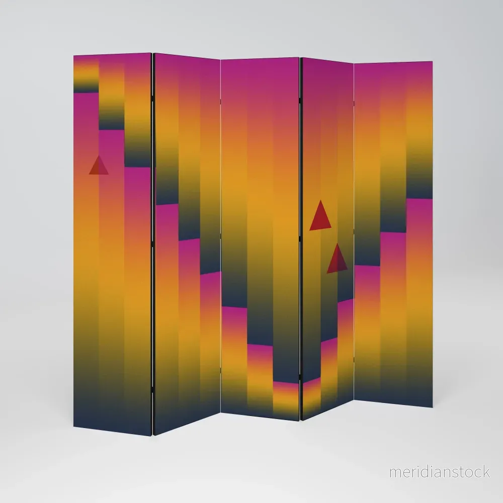GOLDEN FADE Dekorativ rumsavdelare – 5 paneler - Bild 2