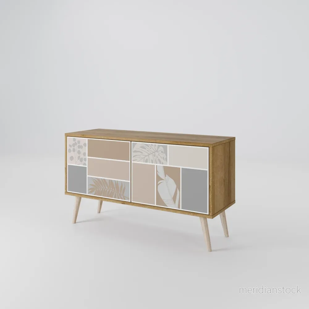 TROPICAL SHAPES Kompakt TV-bänk med 2 dörrar TROPICAL SHAPES Kompakt TV-bänk med 2 dörrar