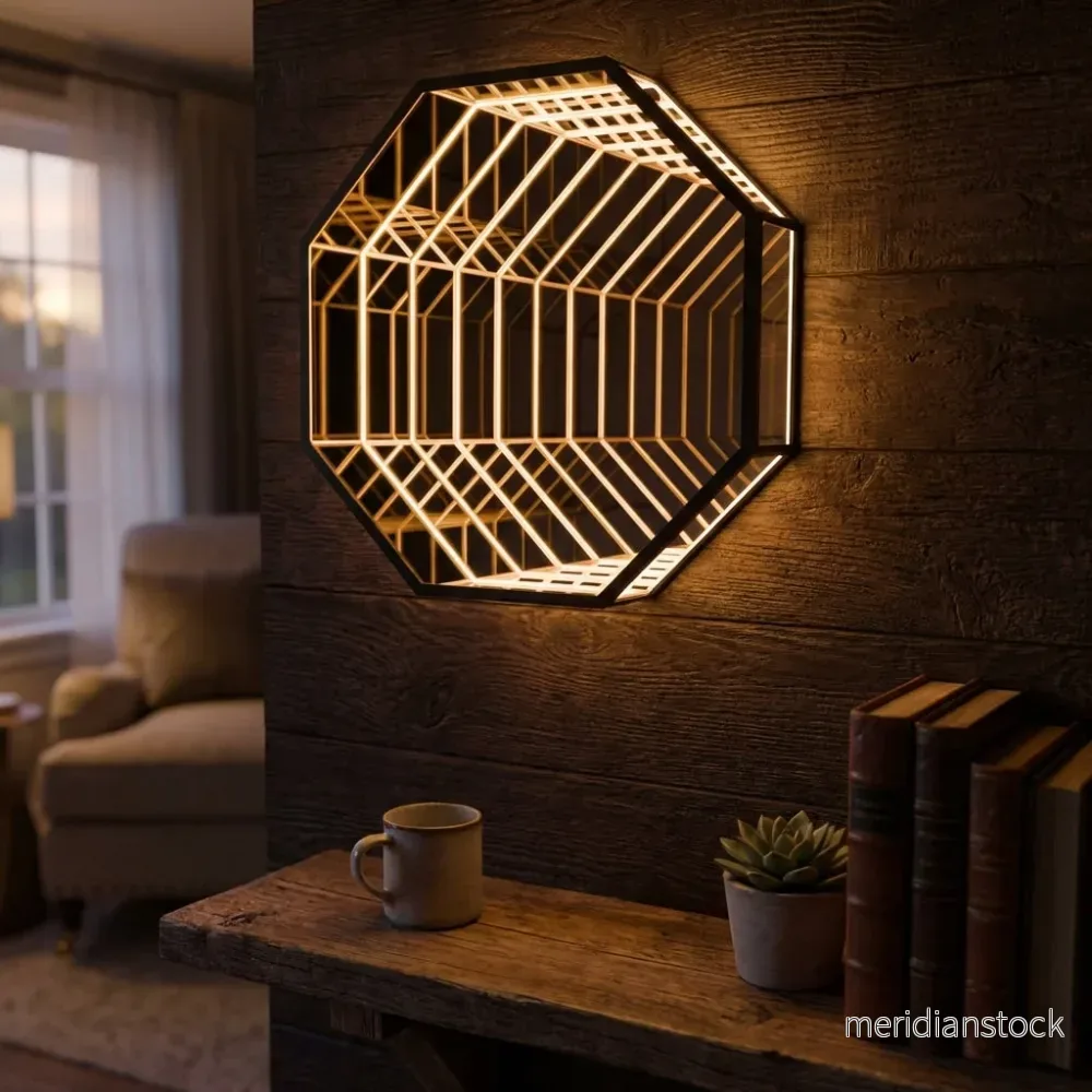 Modern hexagonformad vägglampa – Hexalume