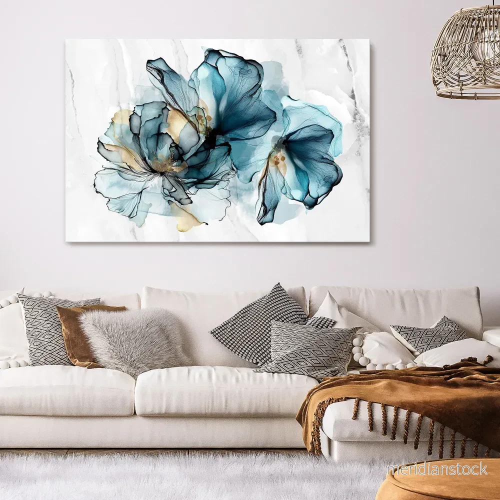 ELEGANT AQUARELLE Horizontal Canvas Print