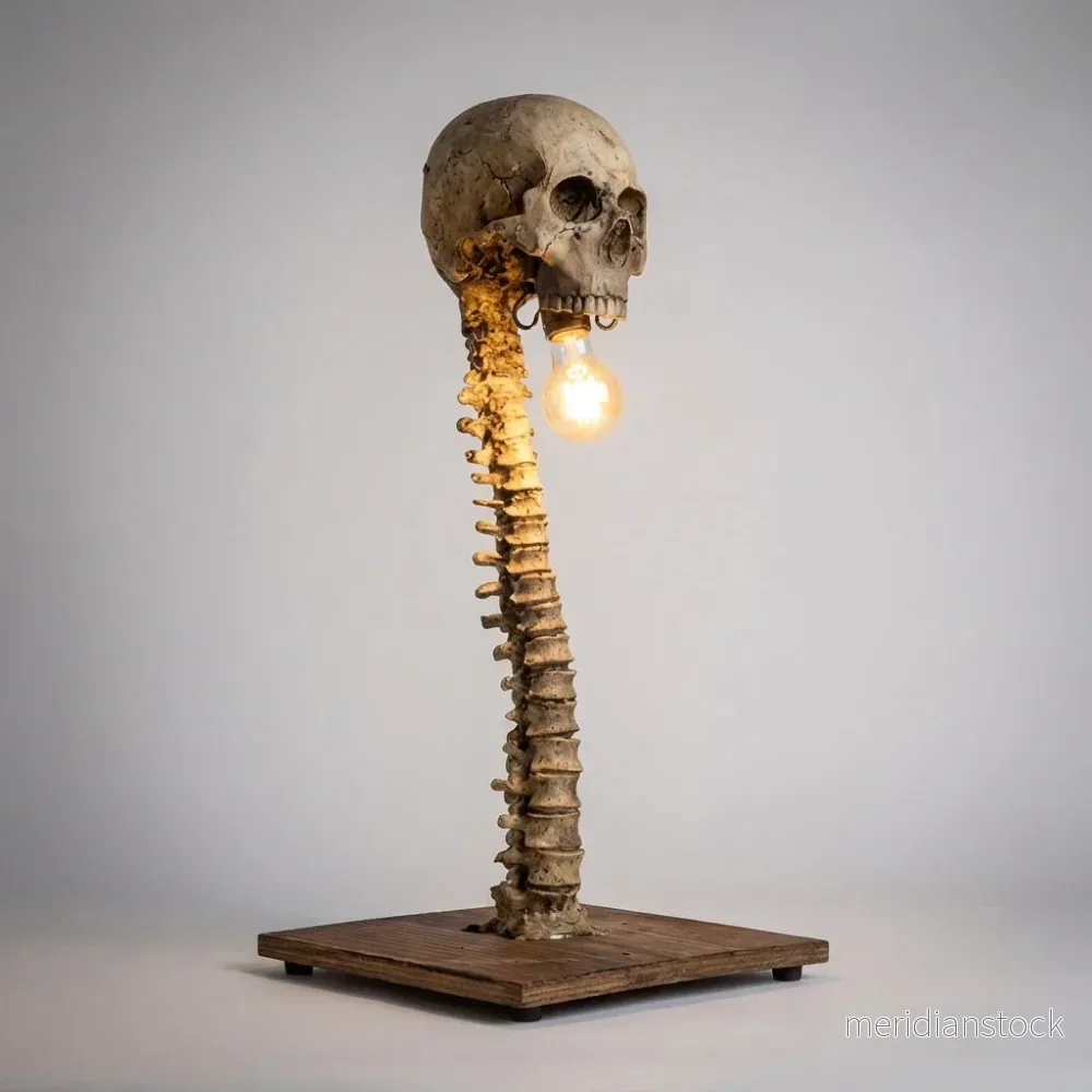 Dekorativ skelettbordslampa – Nightspine - Bild 2