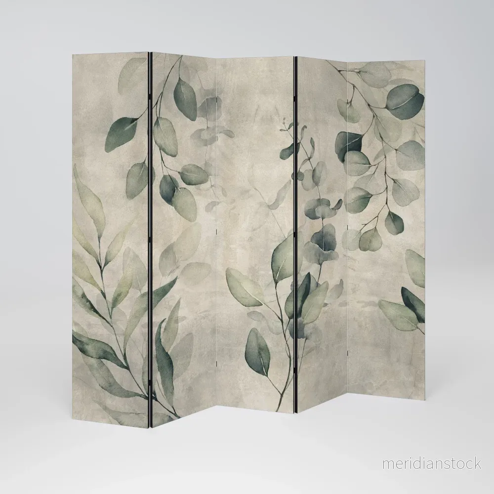 EARTHY TONED ELEGANCE Dekorativ rumsavdelare – 5 paneler - Bild 2