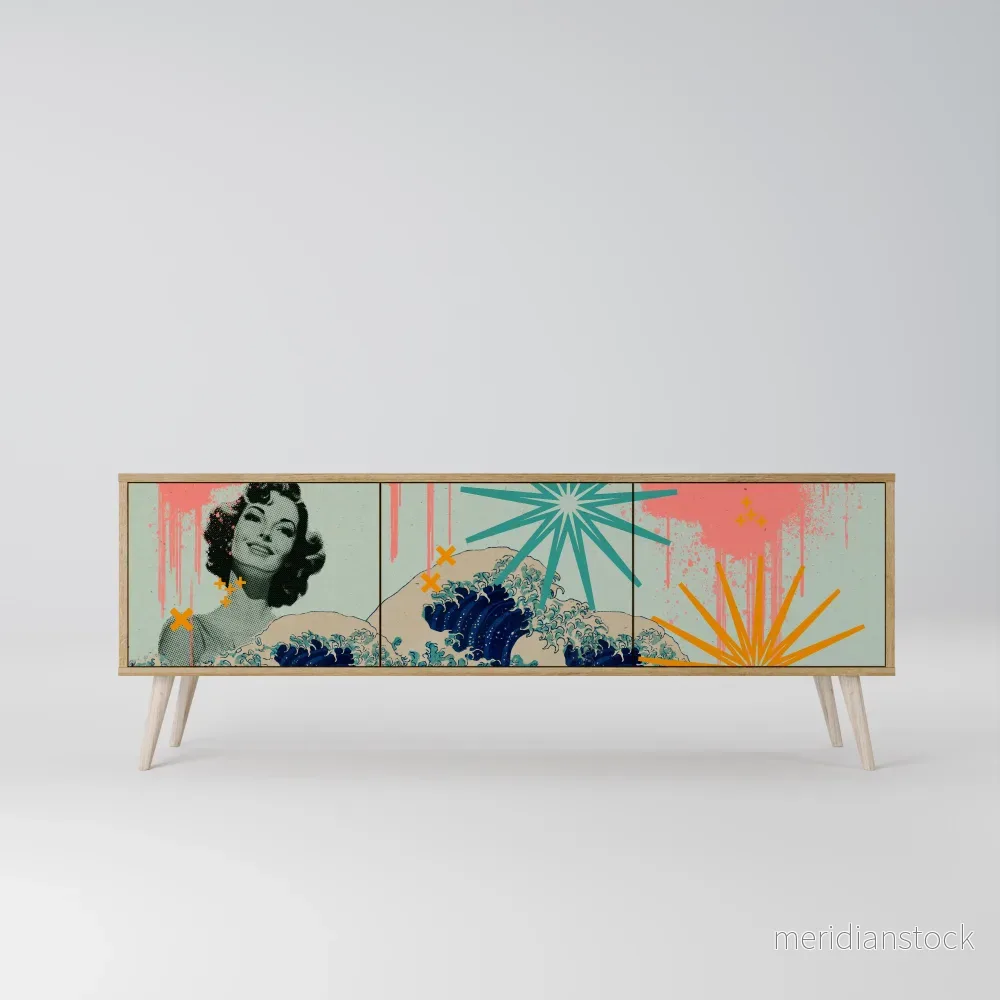 KANAGAWA BEAUTY TV-bänk med 3 dörrar - Bild 2