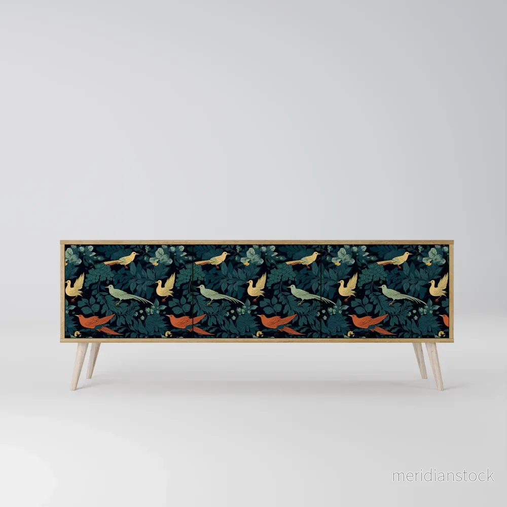 FOWL ORNAMENT TV-bänk med 3 dörrar - Bild 2