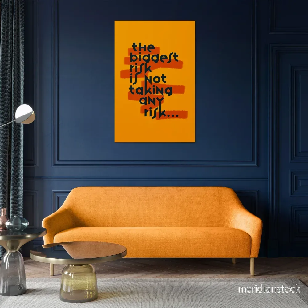 THE BIGGEST RISK Vertical Canvas Print - Bild 2