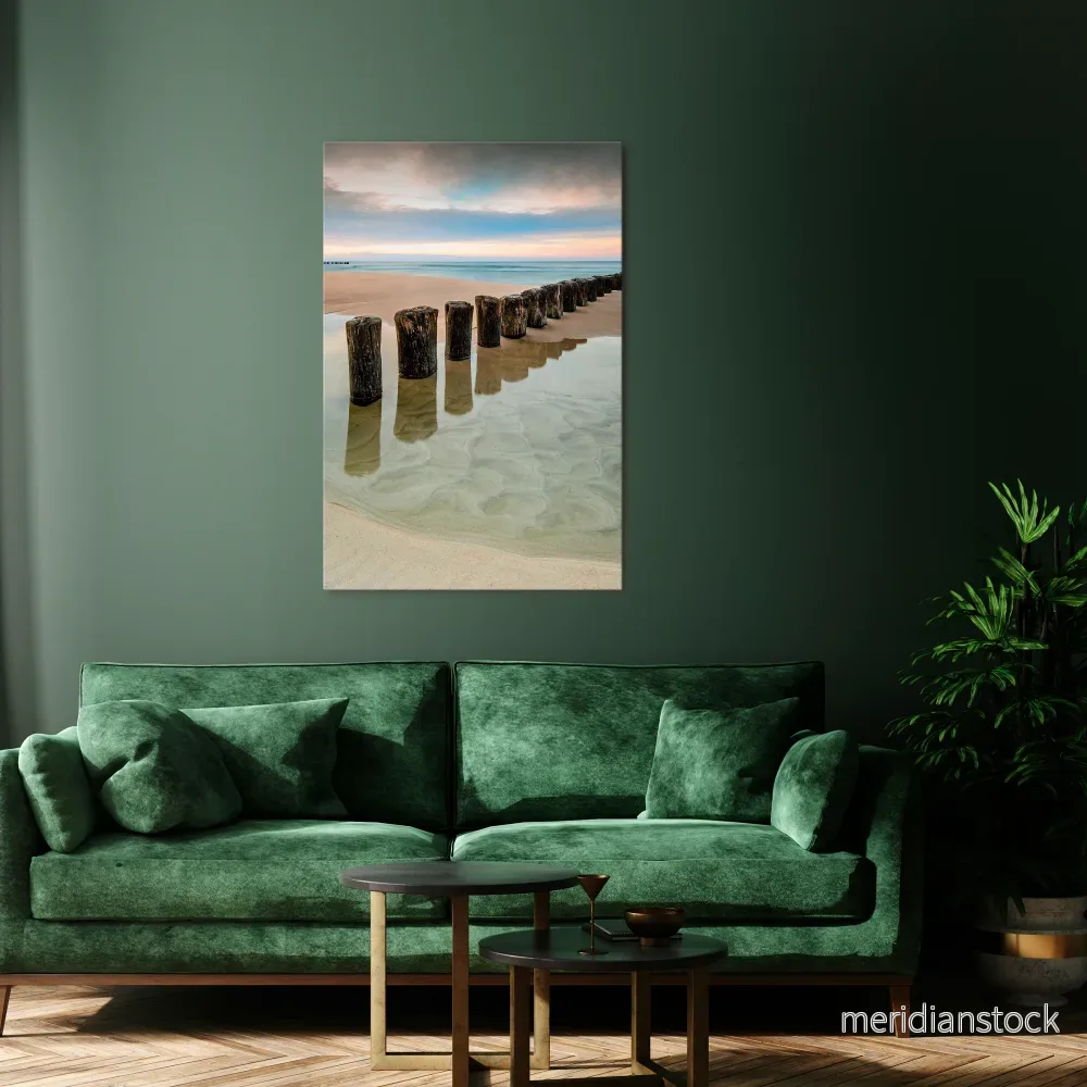 TIDAL SYMMETRY Vertical Canvas Print