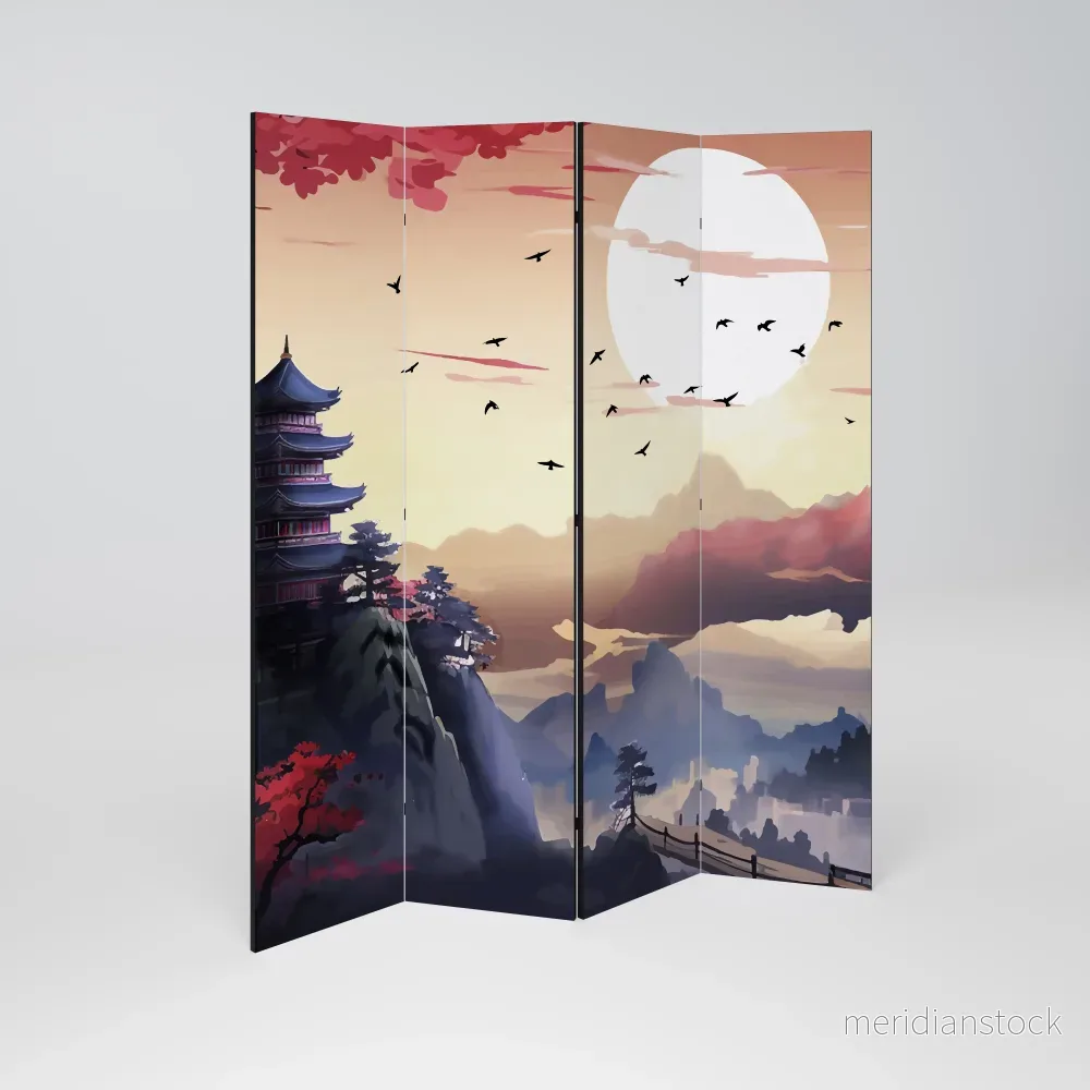 JAPANESE AURA Rumsavdelare 4 paneler - Bild 2