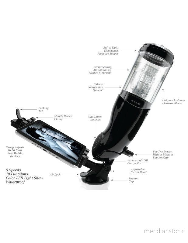 EXTREME TOYZ - PDX MEGA BATOR USB MALE MASTURBATOR ANO BLACK - Bild 2