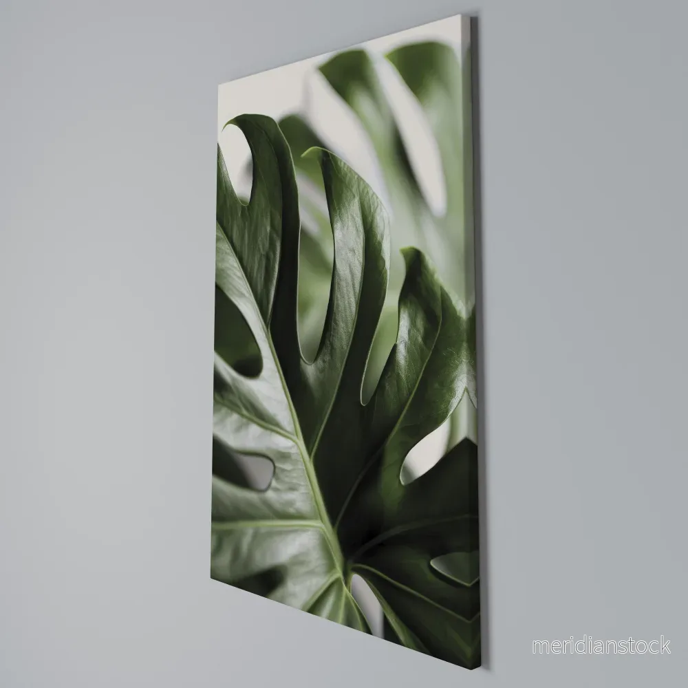 SHARP MONSTERA Vertical Canvas Print - Bild 3