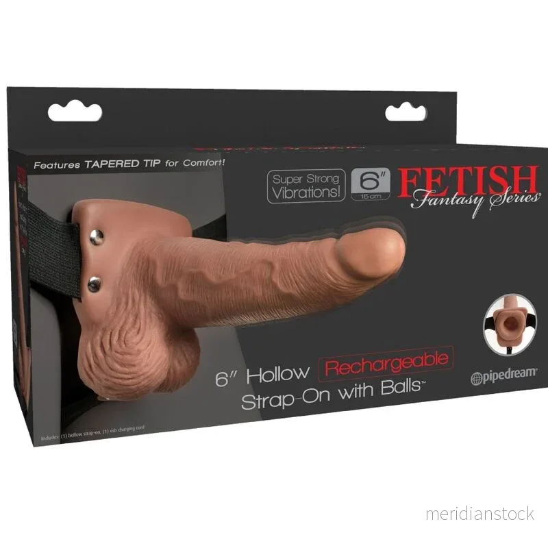 FETISH FANTASY SERIES - ADJUSTABLE HARNESS REALISTIC PENIS WITH RECHARGEABLE TESTICLES AND VIBRATOR 15 CM - Bild 3