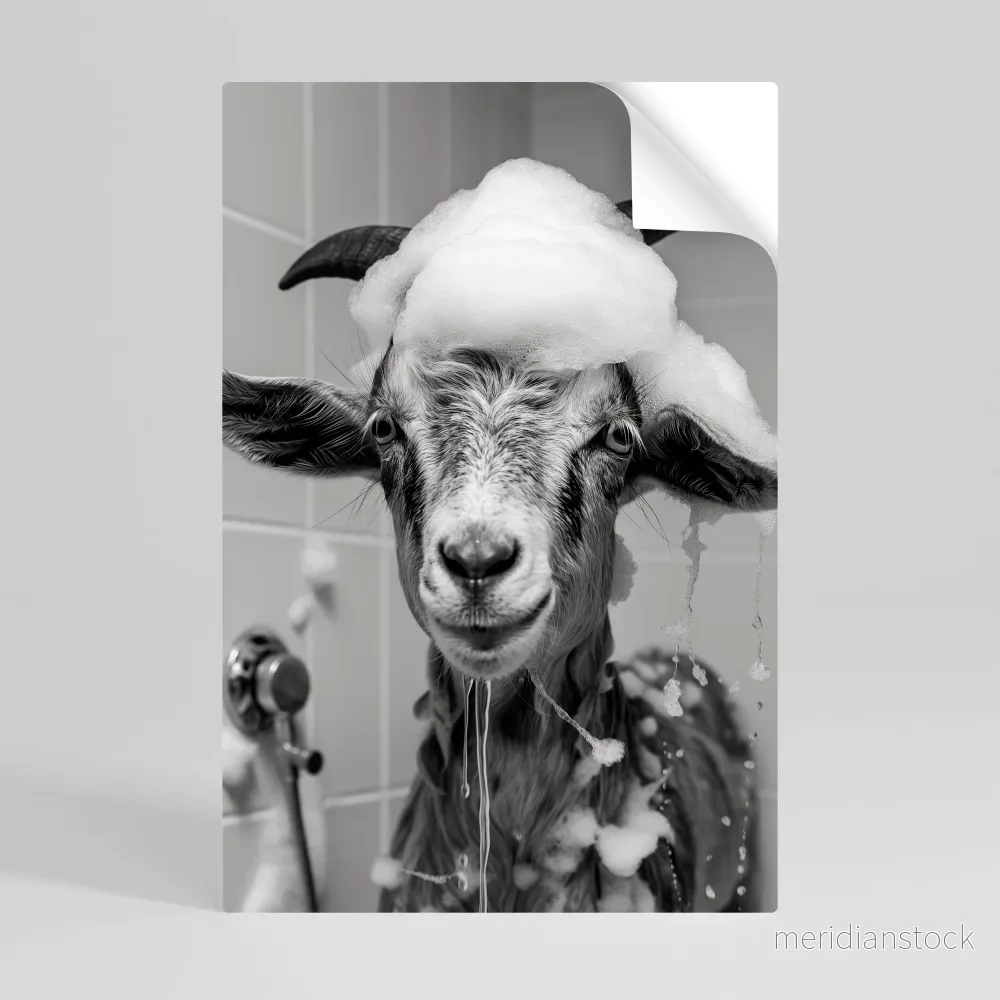 SOAPY GOAT GIGGLES Självhäftande Vertikal Poster - Bild 3