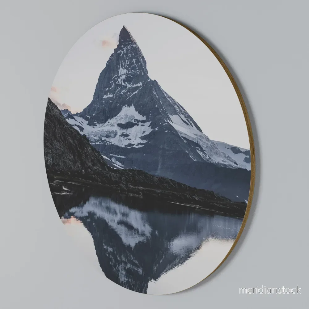 MEMORY OF MATTERHORN Rund väggdekor