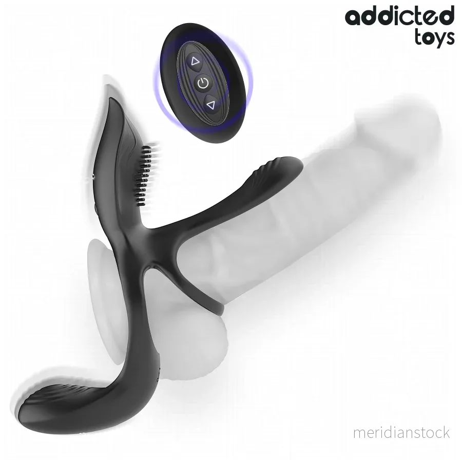 ADDICTED TOYS - DOUBLE PENIS RING WITH CLITORAL STIMULATOR - Bild 3
