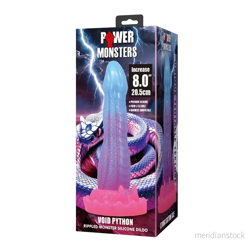 POWER MONSTERS - VOID PYTHON FANTASY DILDO WITH SUCTION CUP 20.5 CM Ø 5.2 CM BLUE, PURPLE & PINK - Bild 2
