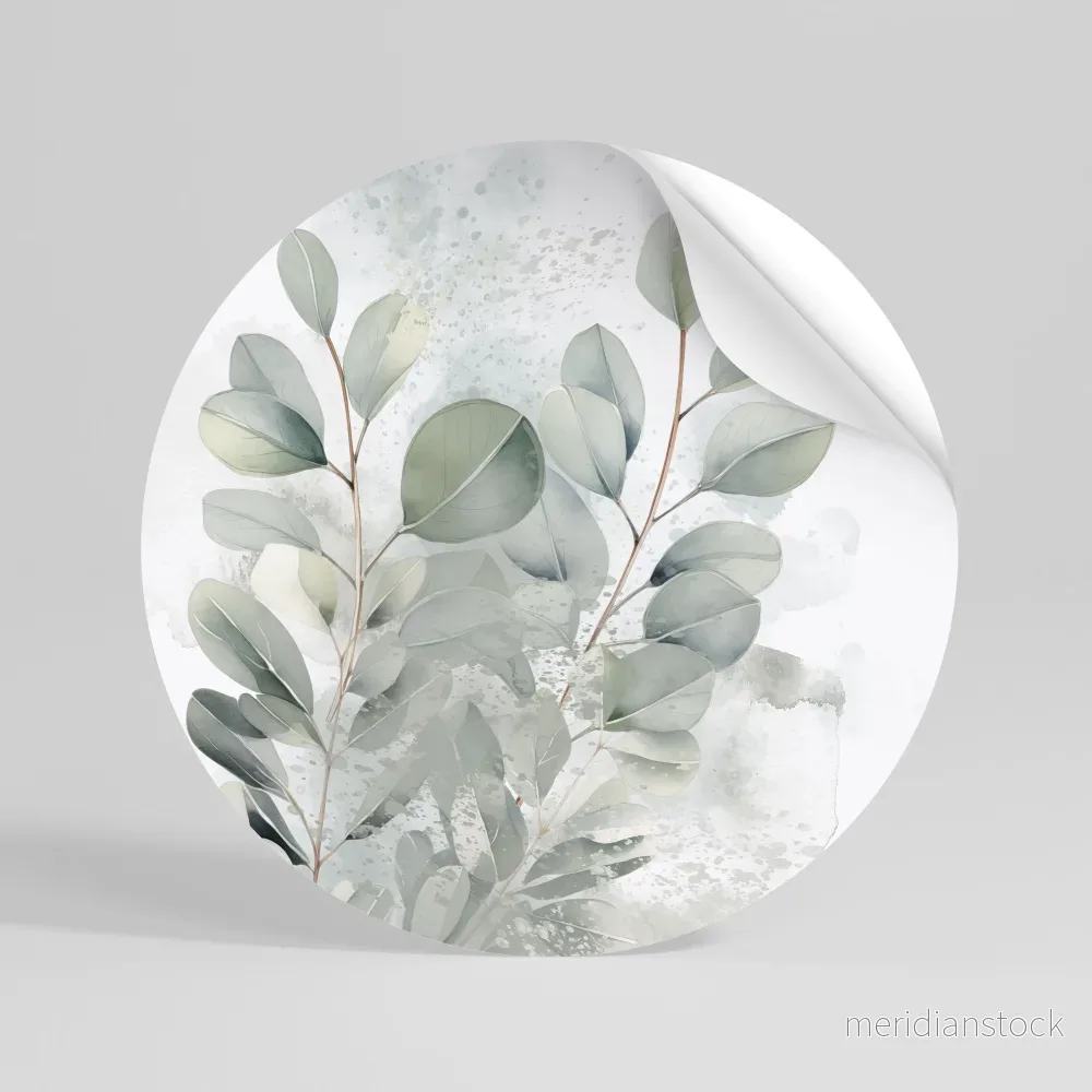 DELIGHTFUL EUCALYPTUS Rund väggdekal DELIGHTFUL EUCALYPTUS Rund väggdekal