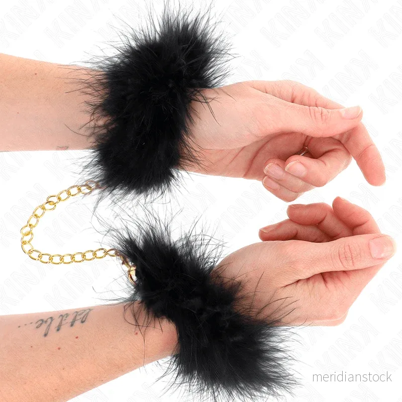 KINK - FEATHER HAND CUFFS WITH GOLD CHAIN MODEL 0 - Bild 2