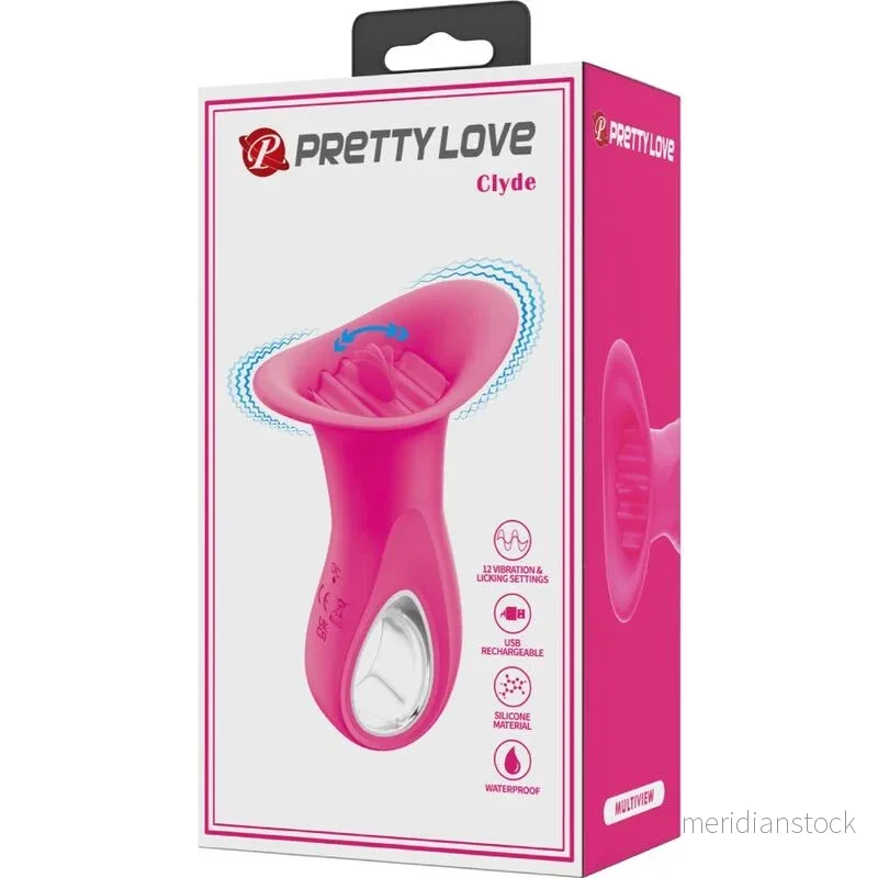 PRETTY LOVE - CLYDE ORAL VIBRATOR VIBRATING TONGUE 12 VIBRATIONS PINK - Bild 2